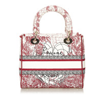 Christian Dior Book Tote Canvas in Red