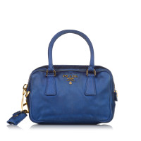 Prada Sac à bandoulière en Coton en Bleu