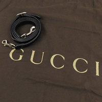 Gucci Bamboo Shopper Leer in Zwart
