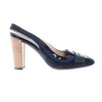 Tod's Pumps/Peeptoes aus Leder in Blau