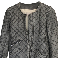 Iro Jacke/Mantel aus Leder in Grau