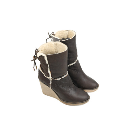 Moncler Ankle boots Leather in Brown