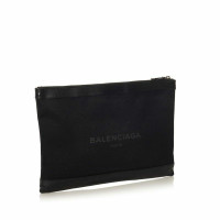 Balenciaga Clutch Bag Canvas in Black