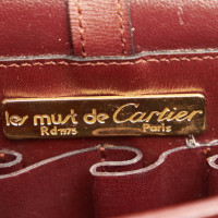 Cartier Umhängetasche aus Leder in Bordeaux