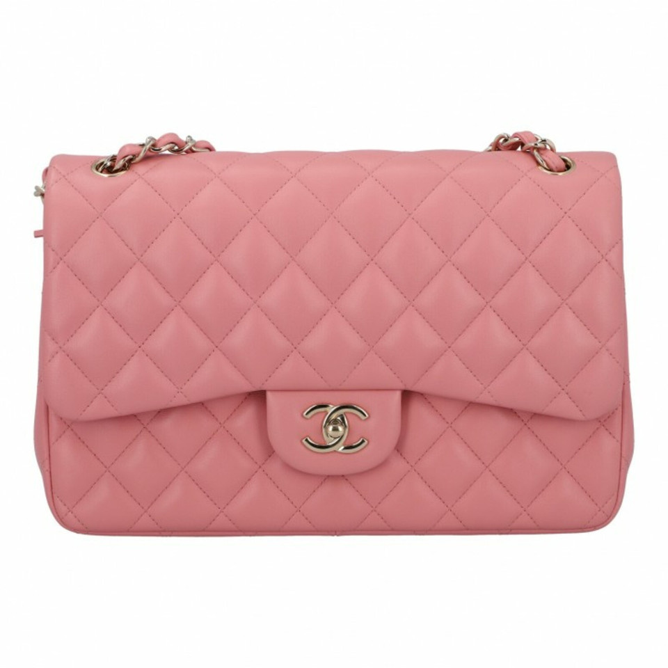 Chanel Timeless Classic aus Leder in Rosa / Pink