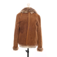 Yves Salomon Jacket/Coat Fur in Brown