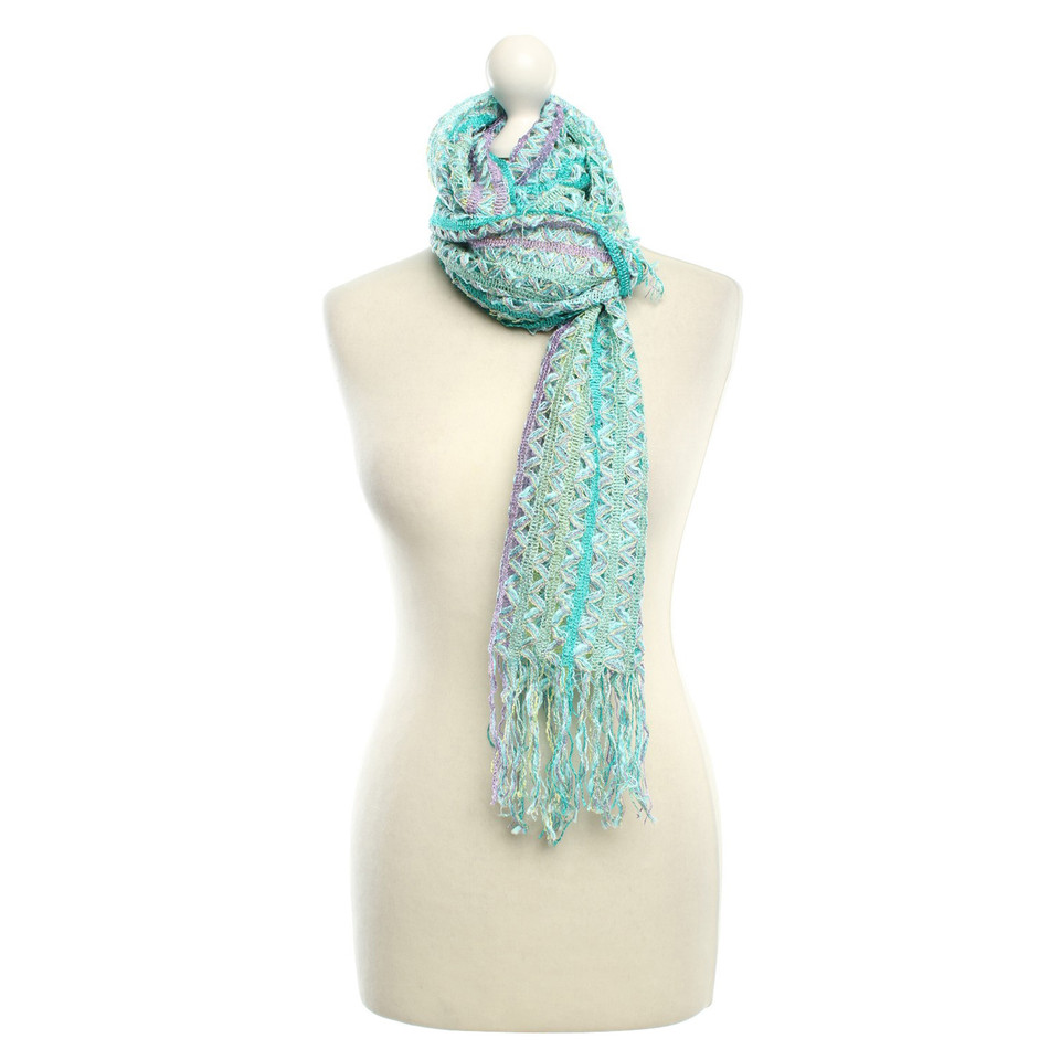 Missoni Scarf with crochet pattern