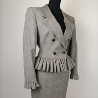 Christian Dior Anzug aus Wolle in Grau