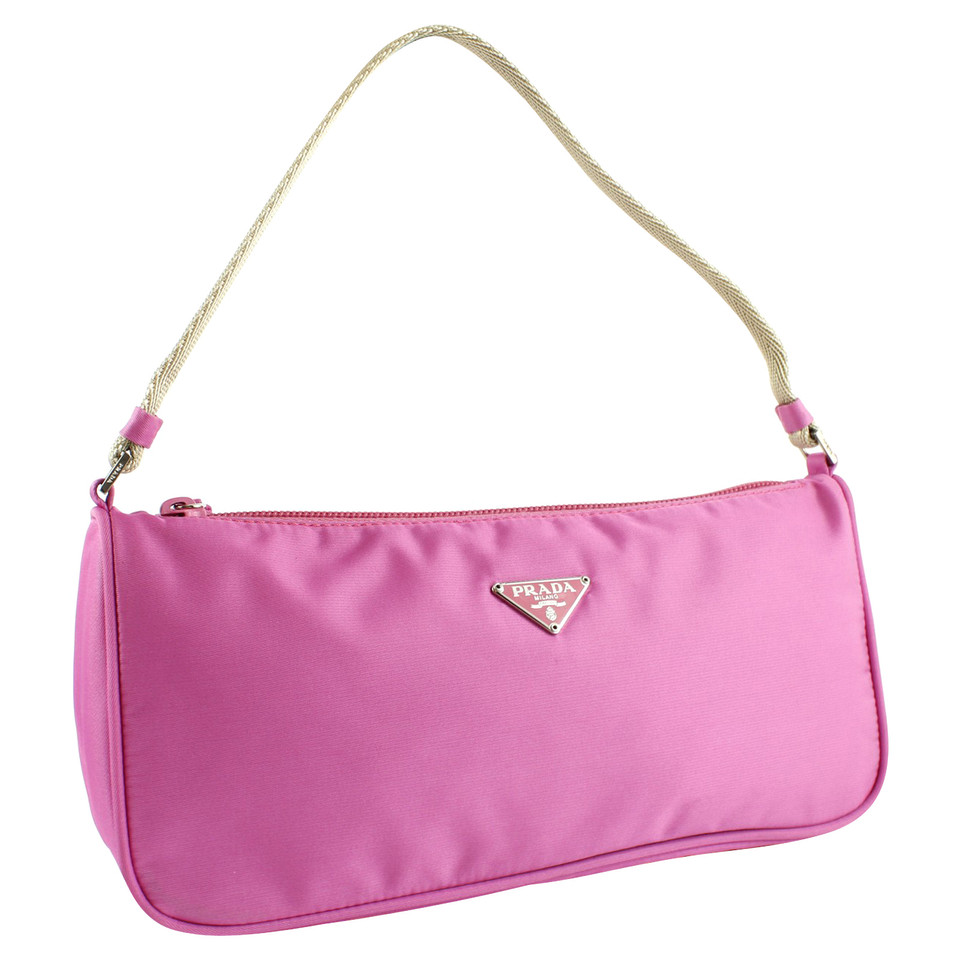 Prada Handtasche aus Canvas in Rosa / Pink