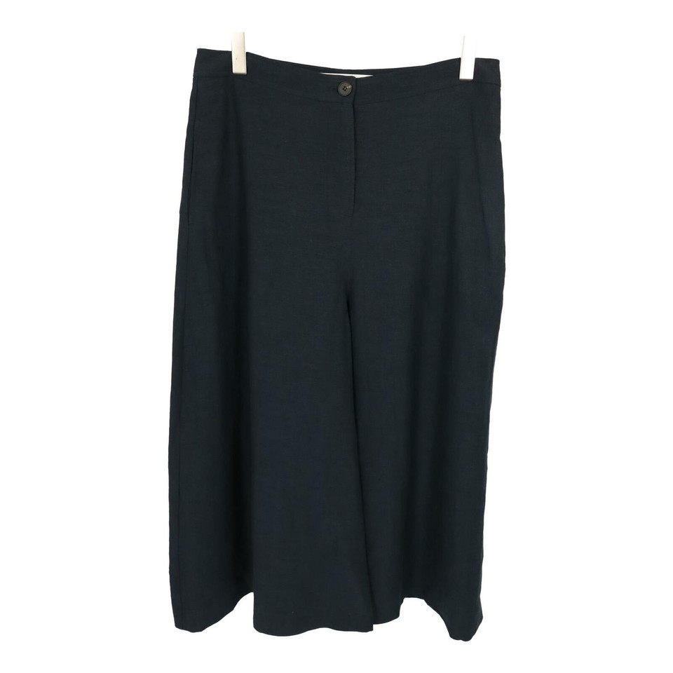 Mcq Trousers Linen in Blue