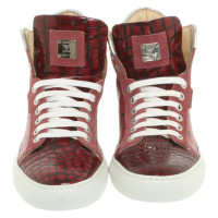 Mcm Trainers Leather in Bordeaux