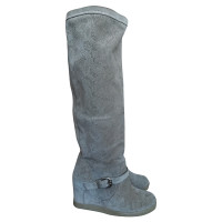 Grey Mer Bottes en Cuir en Taupe