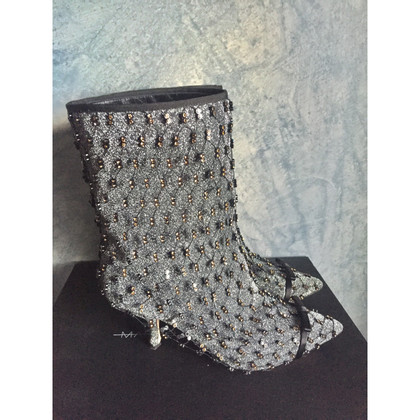 Marco De Vincenzo Ankle boots Leather in Silvery
