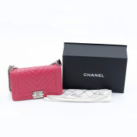 Chanel Boy Bag en Cuir en Rose/pink