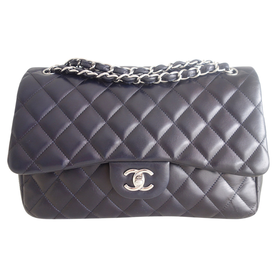 Chanel Classic Flap Bag en Cuir en Bleu