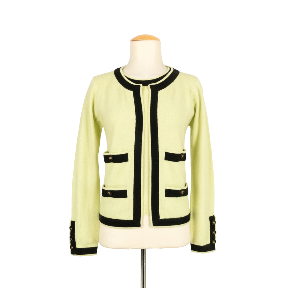 Chanel Gilet in Cashmere in Verde