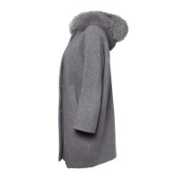 Max Mara Jacke/Mantel aus Wolle in Grau