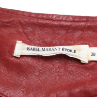 Isabel Marant Etoile Veste/Manteau en Cuir en Rouge