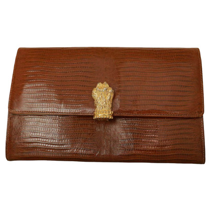 Gianfranco Ferré Clutch Bag Leather in Brown