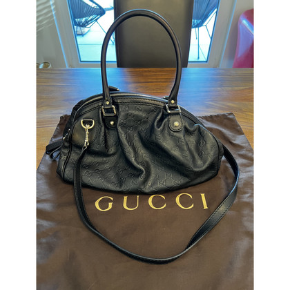Gucci Sukey Bag Leer in Zwart