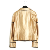 Chanel Jacket/Coat Leather in Gold
