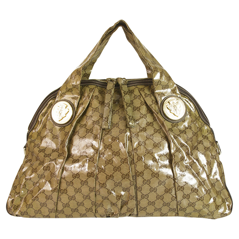 Gucci Handtasche aus Canvas in Beige