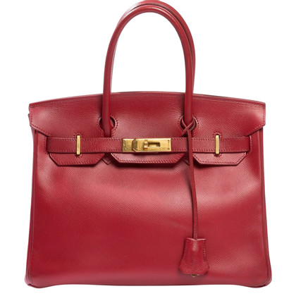 Hermès Birkin Bag 30 Leer in Rood