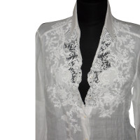 Ermanno Scervino Linen blouse with lace details
