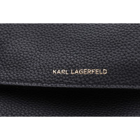 Karl Lagerfeld Shopper aus Leder in Schwarz