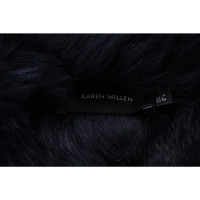Karen Millen Jacke/Mantel aus Pelz in Blau