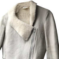 Helmut Lang Giacca/Cappotto in Pelliccia in Crema