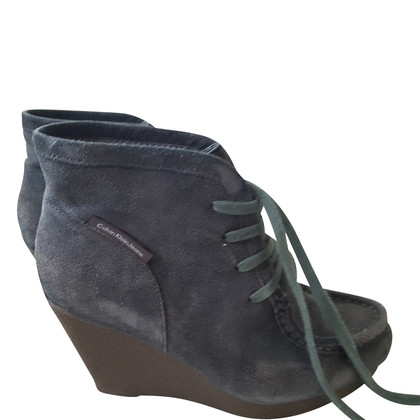 Calvin Klein Lace-up shoes Suede in Grey
