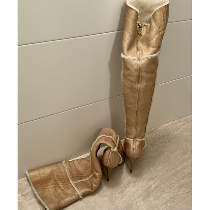 Casadei Boots Suede in Gold