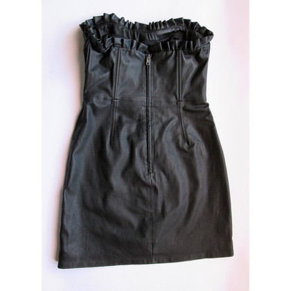 Grlfrnd Dress Leather in Black