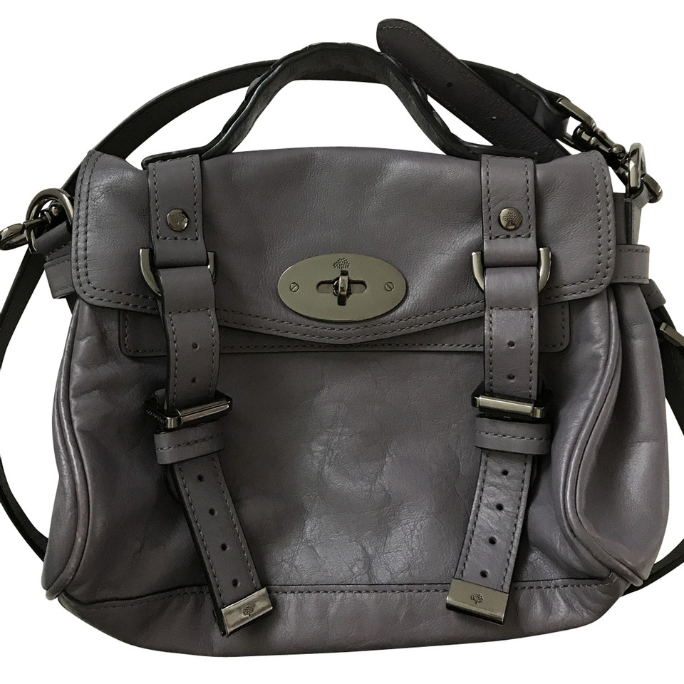 Mulberry Bayswater Leer in Grijs