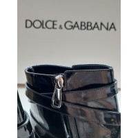 Dolce & Gabbana Stiefeletten aus Leder in Schwarz