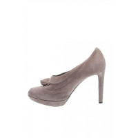 Jil Sander Pumps/Peeptoes en Daim en Taupe