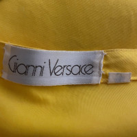 Gianni Versace Kleid aus Baumwolle in Gelb