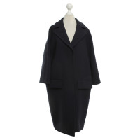 Marni manteau de laine bleu foncé