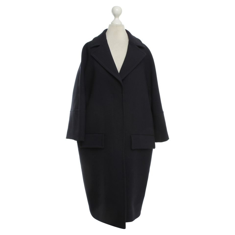 Marni Scuro cappotto di lana blu