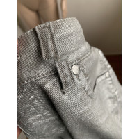 Blumarine Trousers Cotton in Silvery