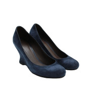 Bottega Veneta Chaussures compensées en Daim en Bleu