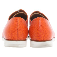 Fendi Schnürschuhe aus Leder in Orange