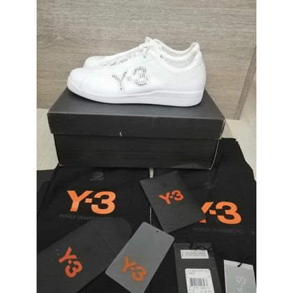 Y 3 Sneakers aus Leder in Weiß