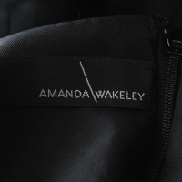 Amanda Wakeley Seidenkleid in Schwarz/Grau