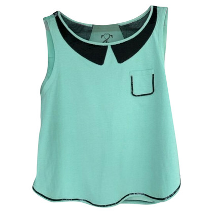 Twin Set Simona Barbieri Top en Coton en Turquoise