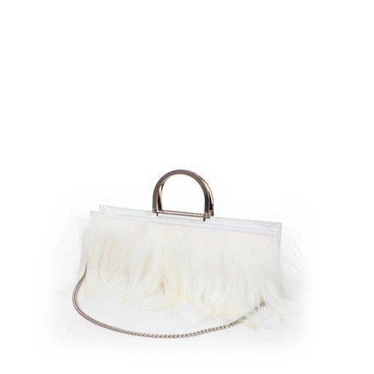 Genny Handtasche aus Pelz in Weiß