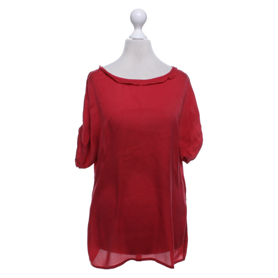 Escada Blouse en soie en rouge