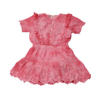 Love Shack Fancy Kleid aus Baumwolle in Rosa / Pink