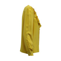Miu Miu Top Silk in Yellow
